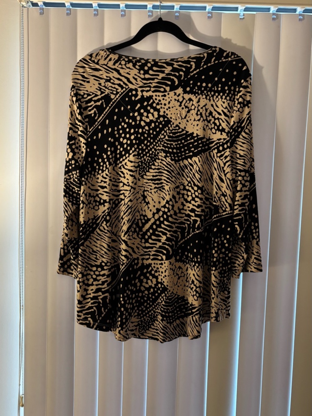 JM Collection Black and Tan Women’s Top Size L - Picture 5 of 8